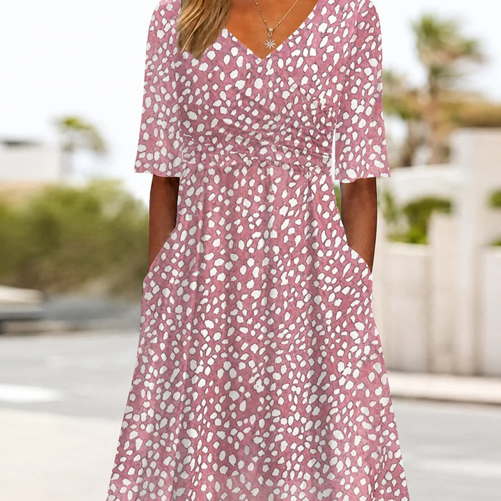 Francesca | Elegant Midi Dress with Tummy Concealing Design