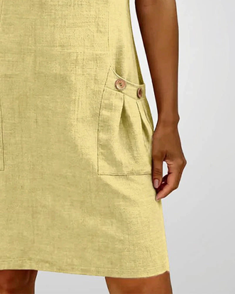 Cotton Zip-Up Dress
