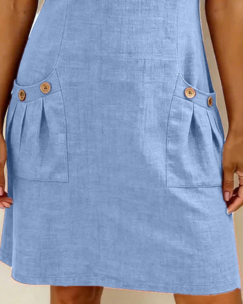 Cotton Zip-Up Dress