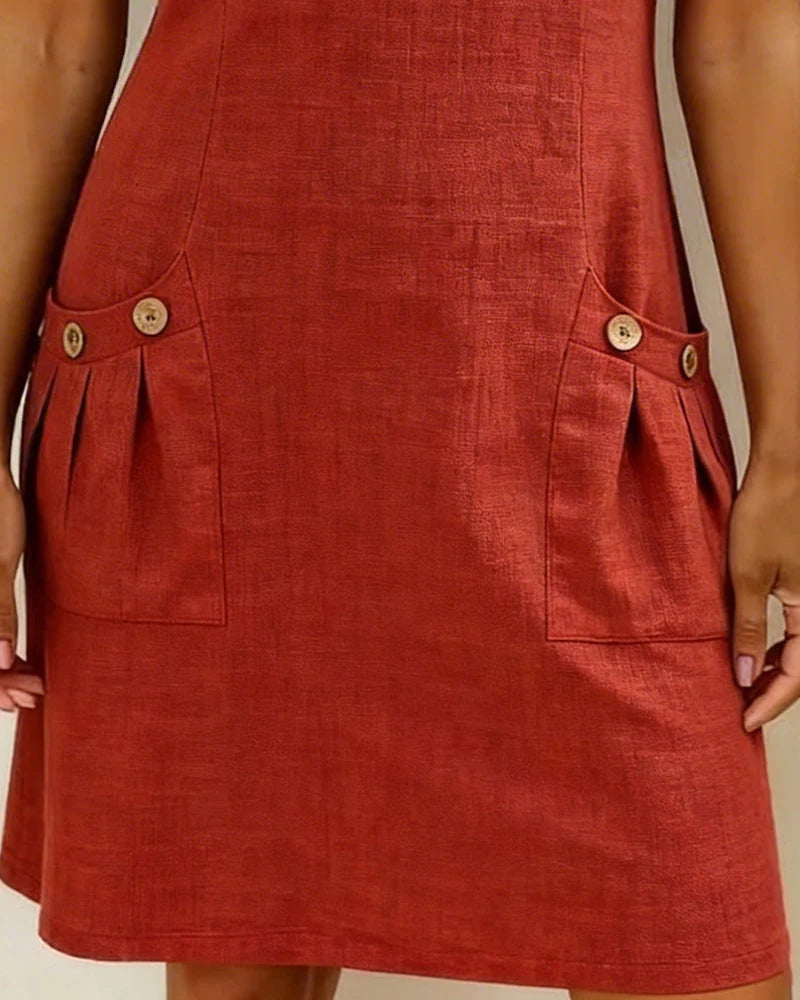 Cotton Zip-Up Dress