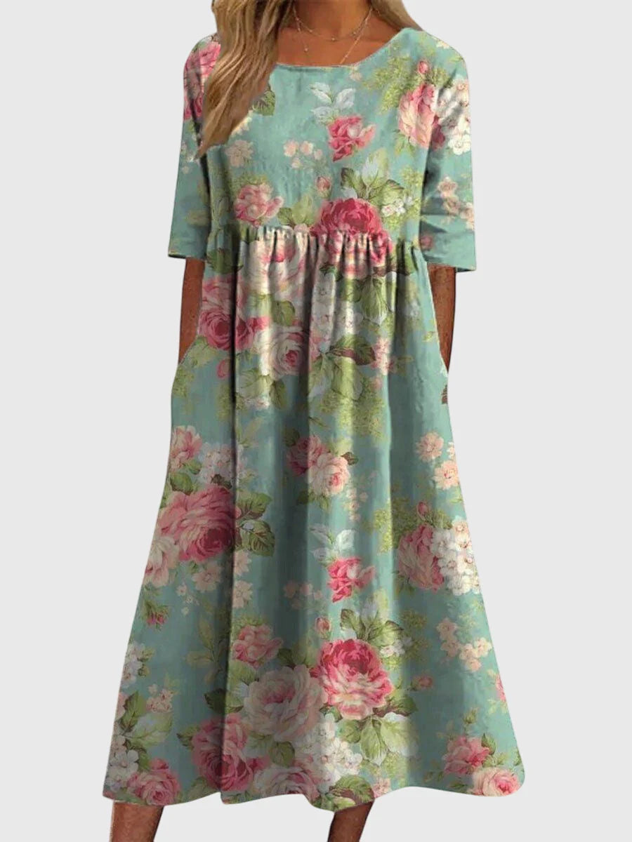 Eliza | Relaxed Midi Dress - Effortless Elegance, Everyday Comfort