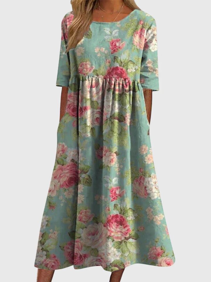Eliza | Relaxed Midi Dress - Effortless Elegance, Everyday Comfort
