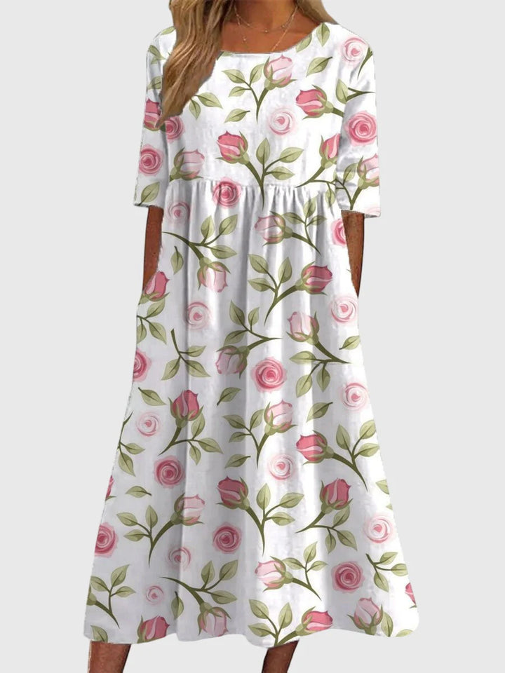 Eliza | Relaxed Midi Dress - Effortless Elegance, Everyday Comfort