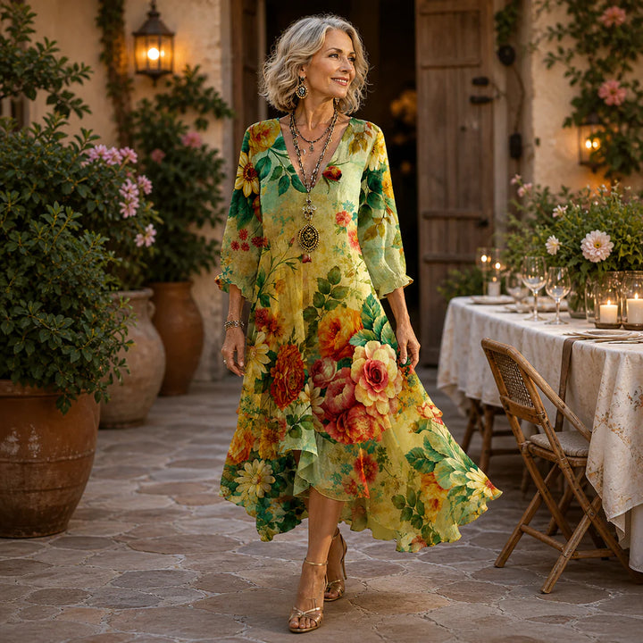 Janessa | Effortless Floral Midi Dress