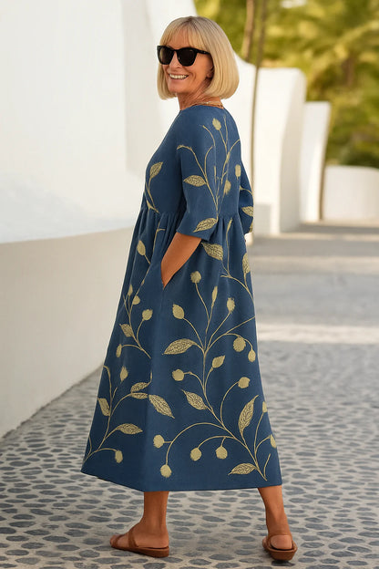 Eliza | Relaxed Midi Dress - Effortless Elegance, Everyday Comfort
