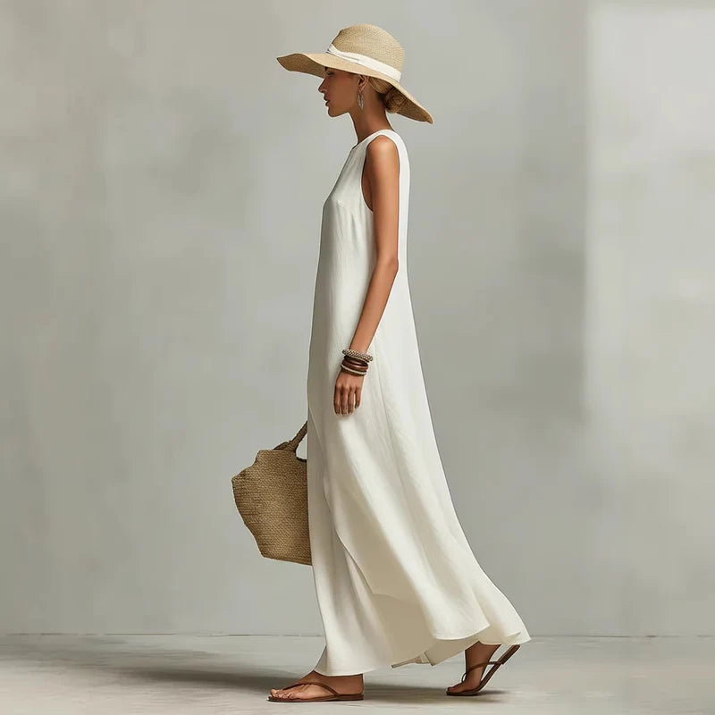 Ivory Loose-fit Maxi Dress