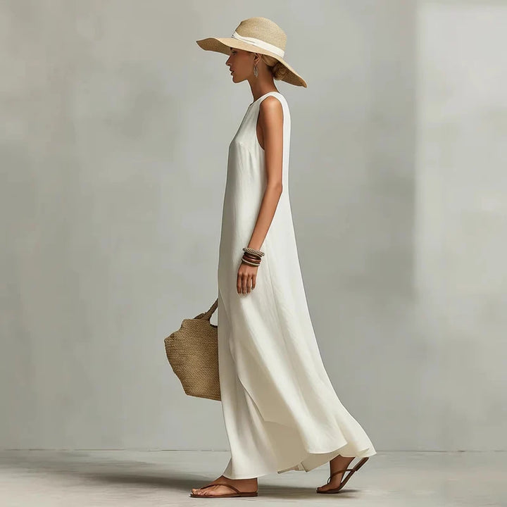 Ivory Loose-fit Maxi Dress