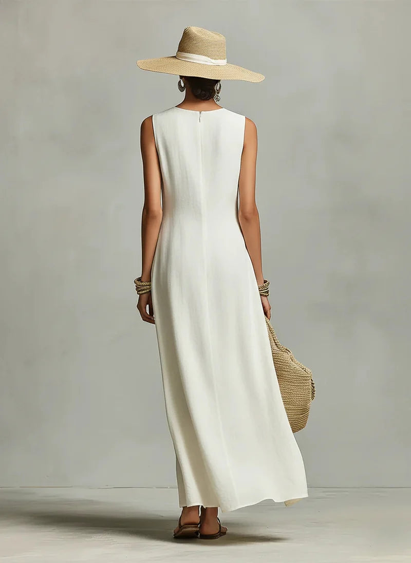 Ivory Loose-fit Maxi Dress