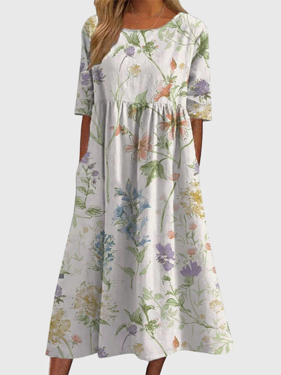 Eliza | Relaxed Midi Dress - Effortless Elegance, Everyday Comfort
