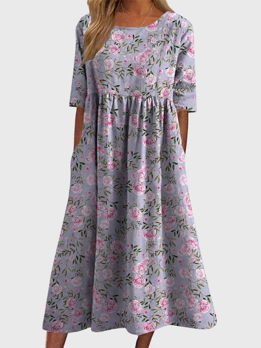 Eliza | Relaxed Midi Dress - Effortless Elegance, Everyday Comfort