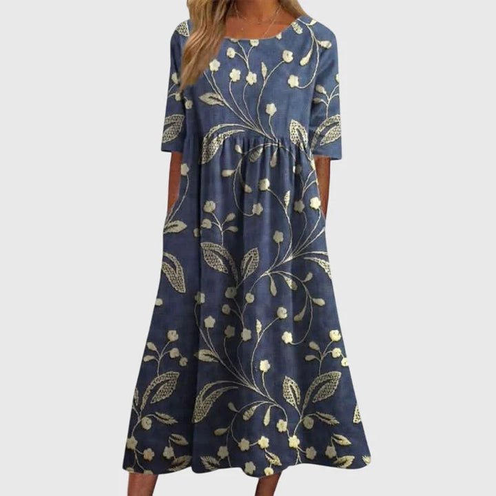 Eliza | Relaxed Midi Dress - Effortless Elegance, Everyday Comfort