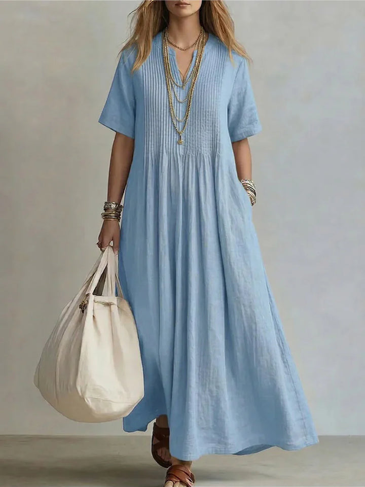 Léonie | Flowing pleated maxi dress