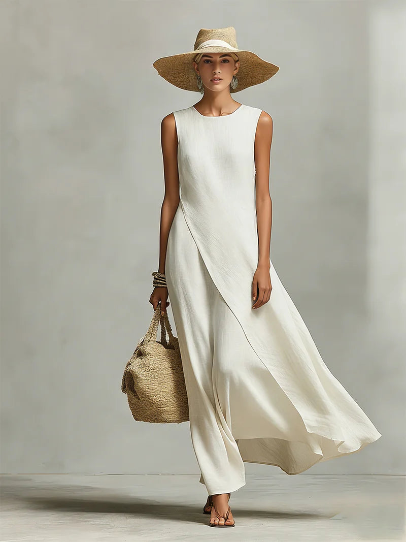 Ivory Loose-fit Maxi Dress