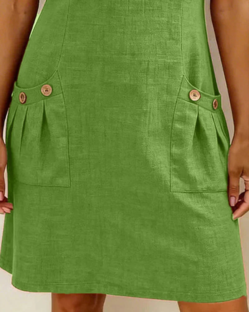 Cotton Zip-Up Dress