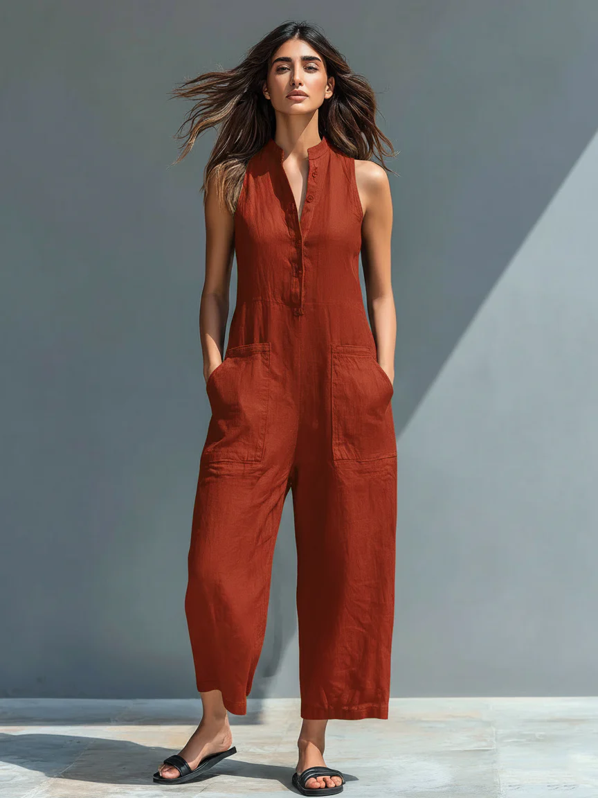 SOLÈNE™ | Elegant Sleeveless Jumpsuit