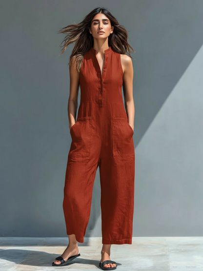 SOLÈNE™ | Elegant Sleeveless Jumpsuit