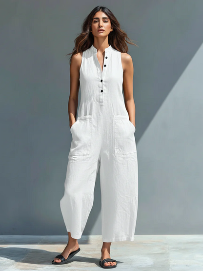 SOLÈNE™ | Elegant Sleeveless Jumpsuit