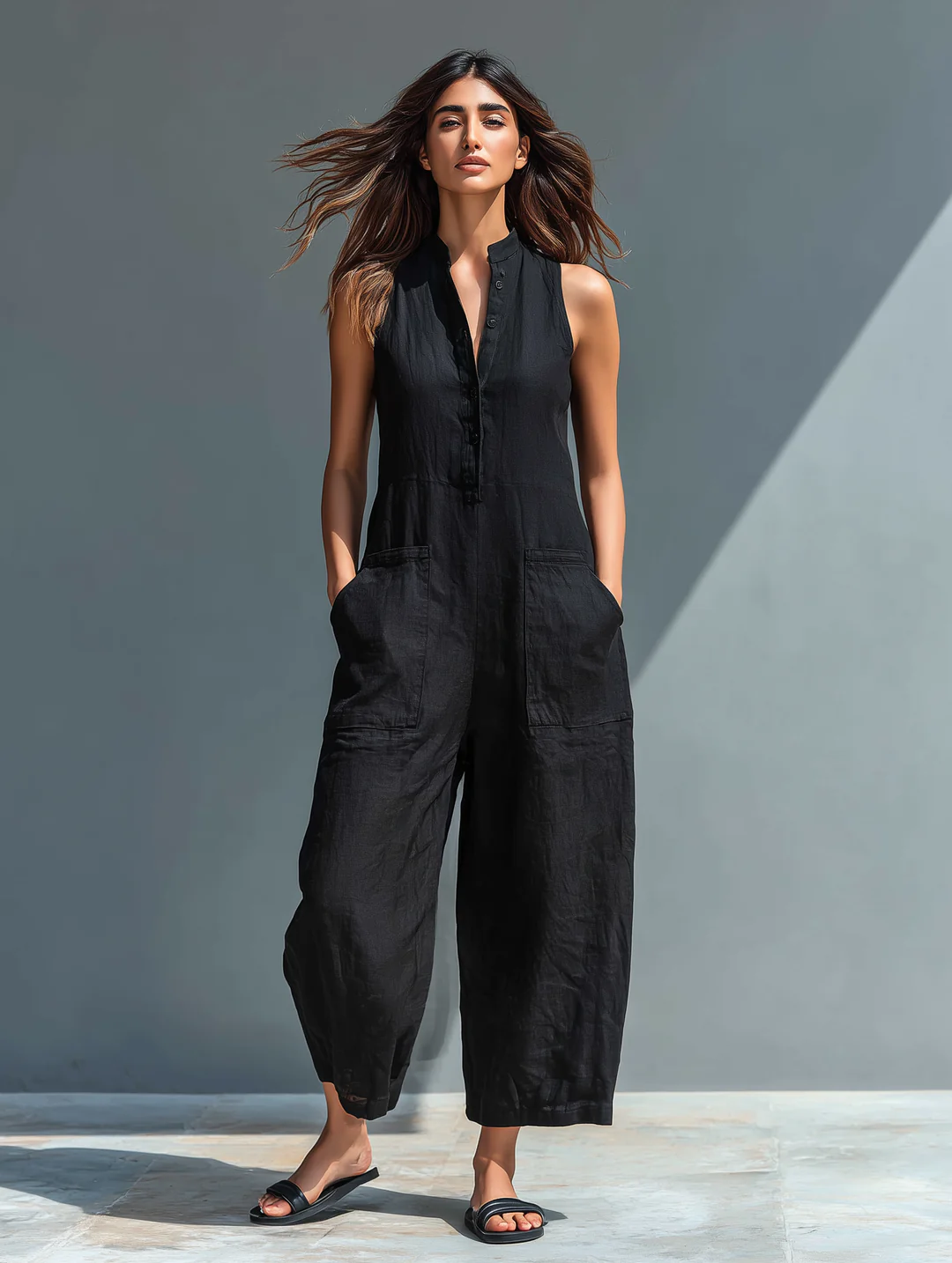 SOLÈNE™ | Elegant Sleeveless Jumpsuit