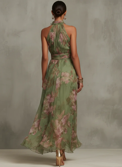 Amara | Floral Halter Dress