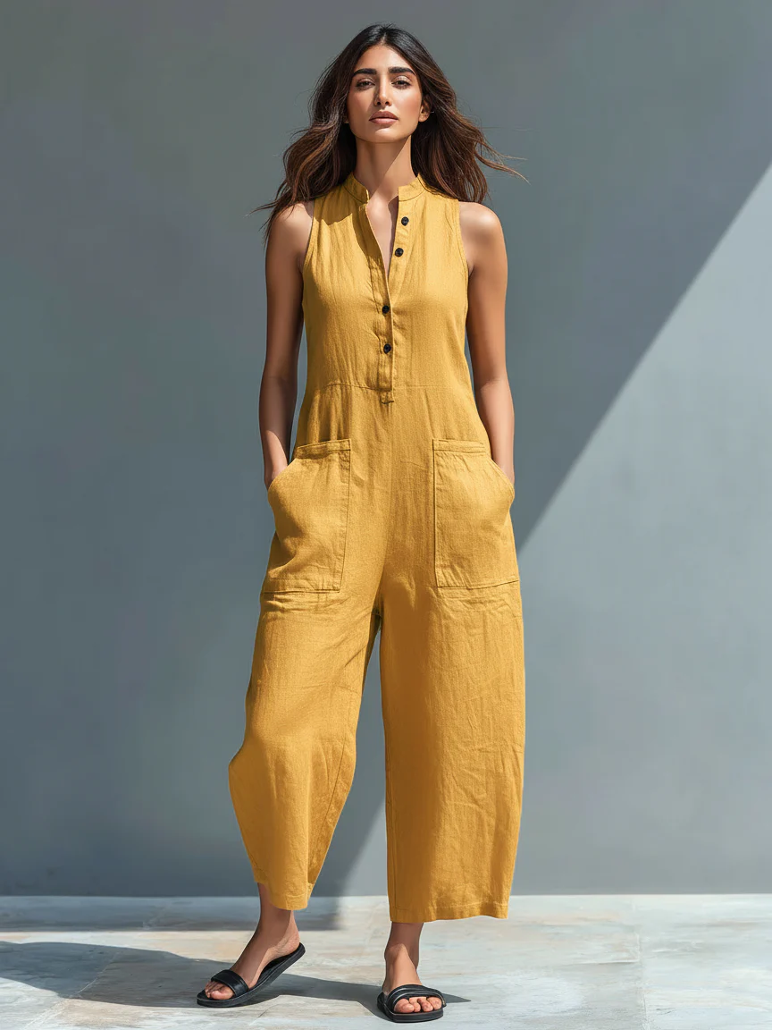 SOLÈNE™ | Elegant Sleeveless Jumpsuit