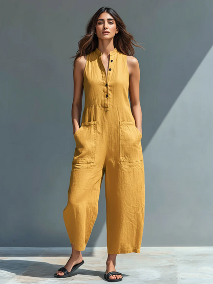 SOLÈNE™ | Elegant Sleeveless Jumpsuit