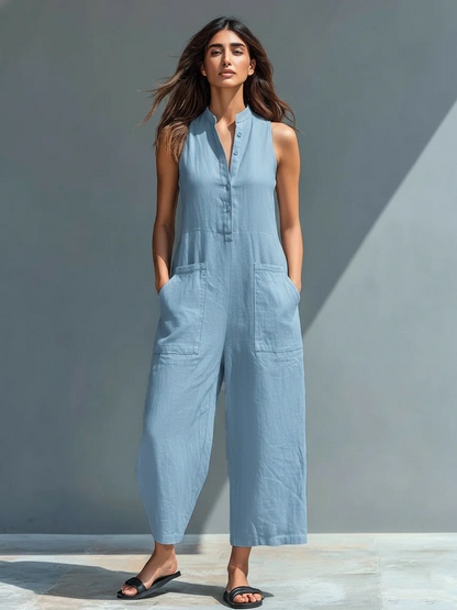 SOLÈNE™ | Elegant Sleeveless Jumpsuit
